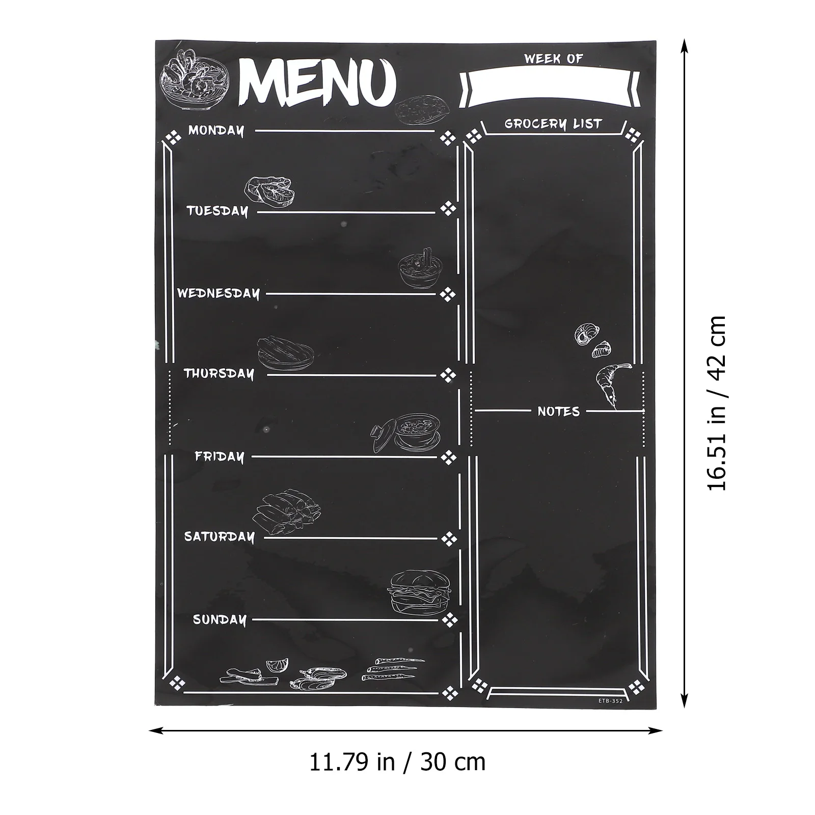 

Magnetic Blackboard Menu Dry Erase Board for Refrigerator Fridge Sticker Reusable Kitchen Planner Home Supplies Smooth Writing