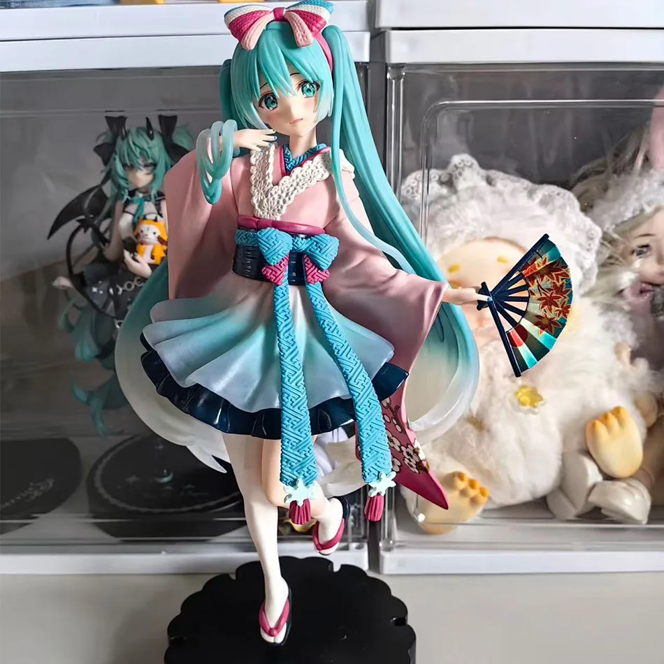 Original Echte Vocaloid Hatsune Miku Tenitol Neo Tokyo Serie Kimono 20cm Sammlerfiguren Spielzeug Geschenke – Detail 1