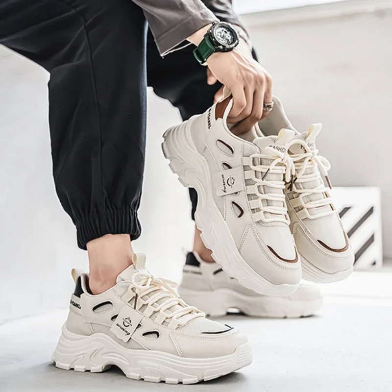 

Pop High -quality Men's Tennis Shoes 2025 New Casual Air-breathable Fashion Sneakers Mens Outdoor Comfortable Skid Platform Shoe