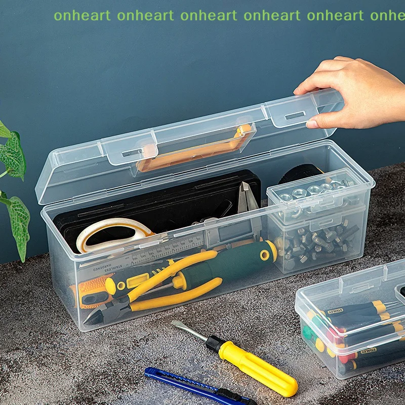 [C]Tool Parts Storage Box with Detachable Compartments 1/7Pcs Set Portable Organizer for Screws Nails Workshop Hardware Storage