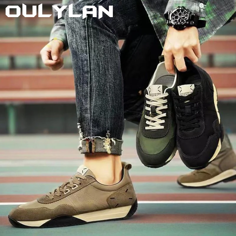 

Oulylan New Outdoor Men Retro Sports Shoes Casual Walking Soft Non-slip Sneakers Breathable Casual Running Sport Shoes