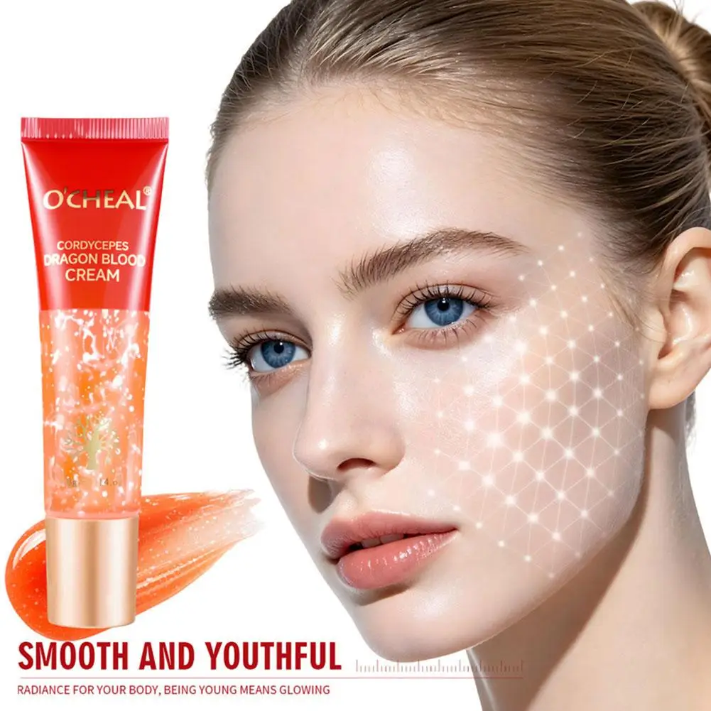 O'CHEAL Cordyceps Dragon Blood Face Cream Rejuvenation Moisturizing Hyaluronic Acid Repair Cream Smooth Nourishing Beauty Health