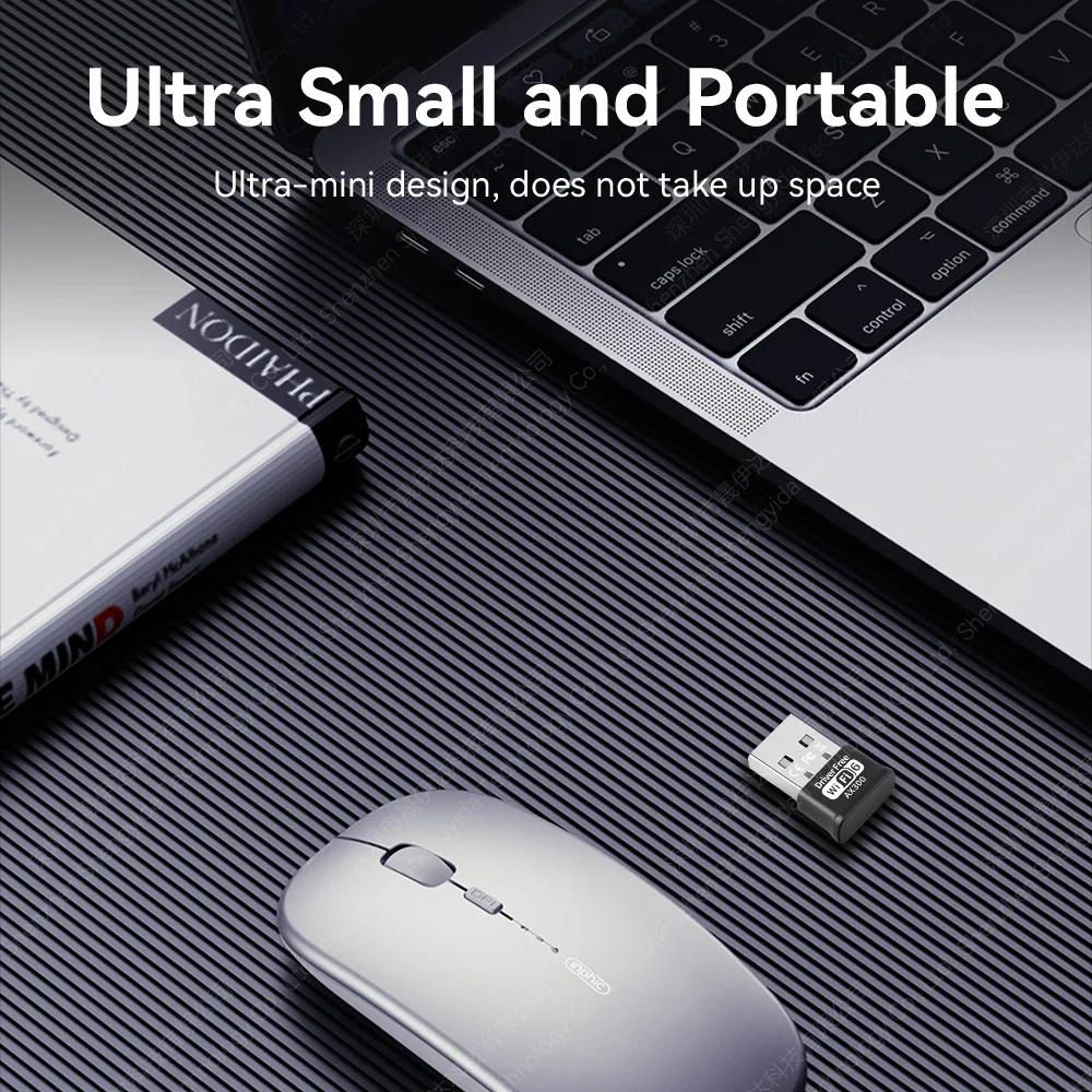 KEBIDUMEI Mini USB WIFI 6 Dongle Netzwerkkarte 2,4GHz Wi-Fi LAN-Adapter Treiberfrei für PC Laptop Windows 7 10 11 300M Empfänger – Detail 2