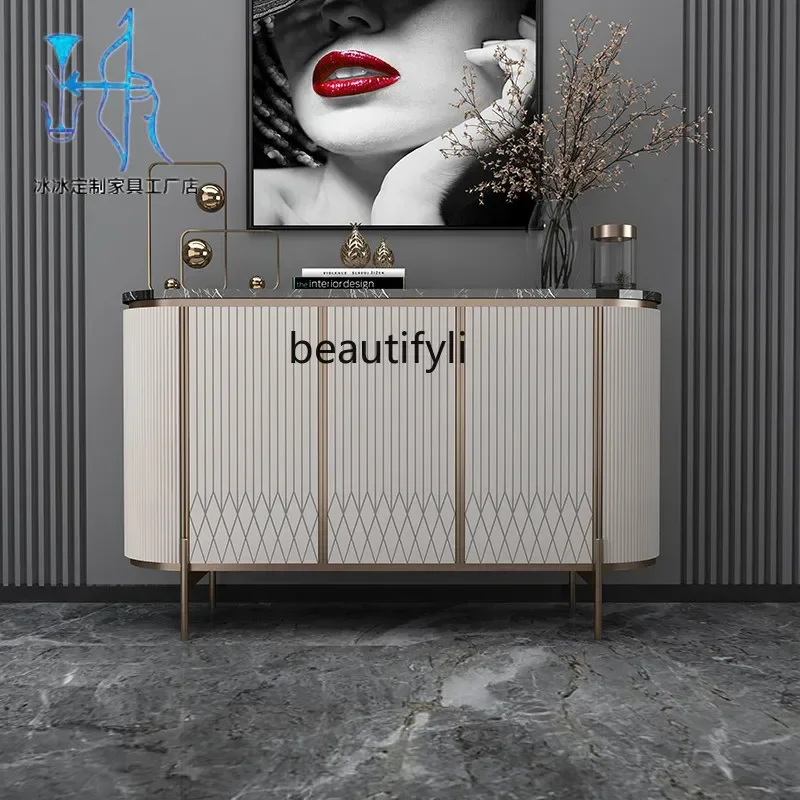 

American entrance light luxury decorative cabinet locker simple side cabinet53