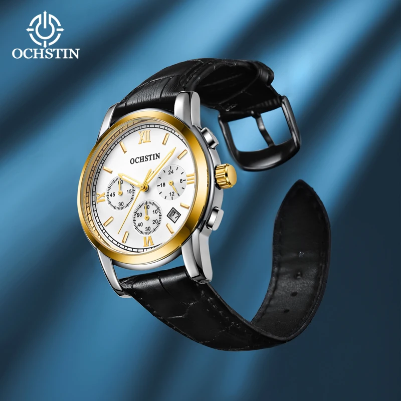 OCHSTIN's New Product 2024 Legendary Series Personalized Trend Multi functional Automatic Quartz Movement Men's Quartz Watch