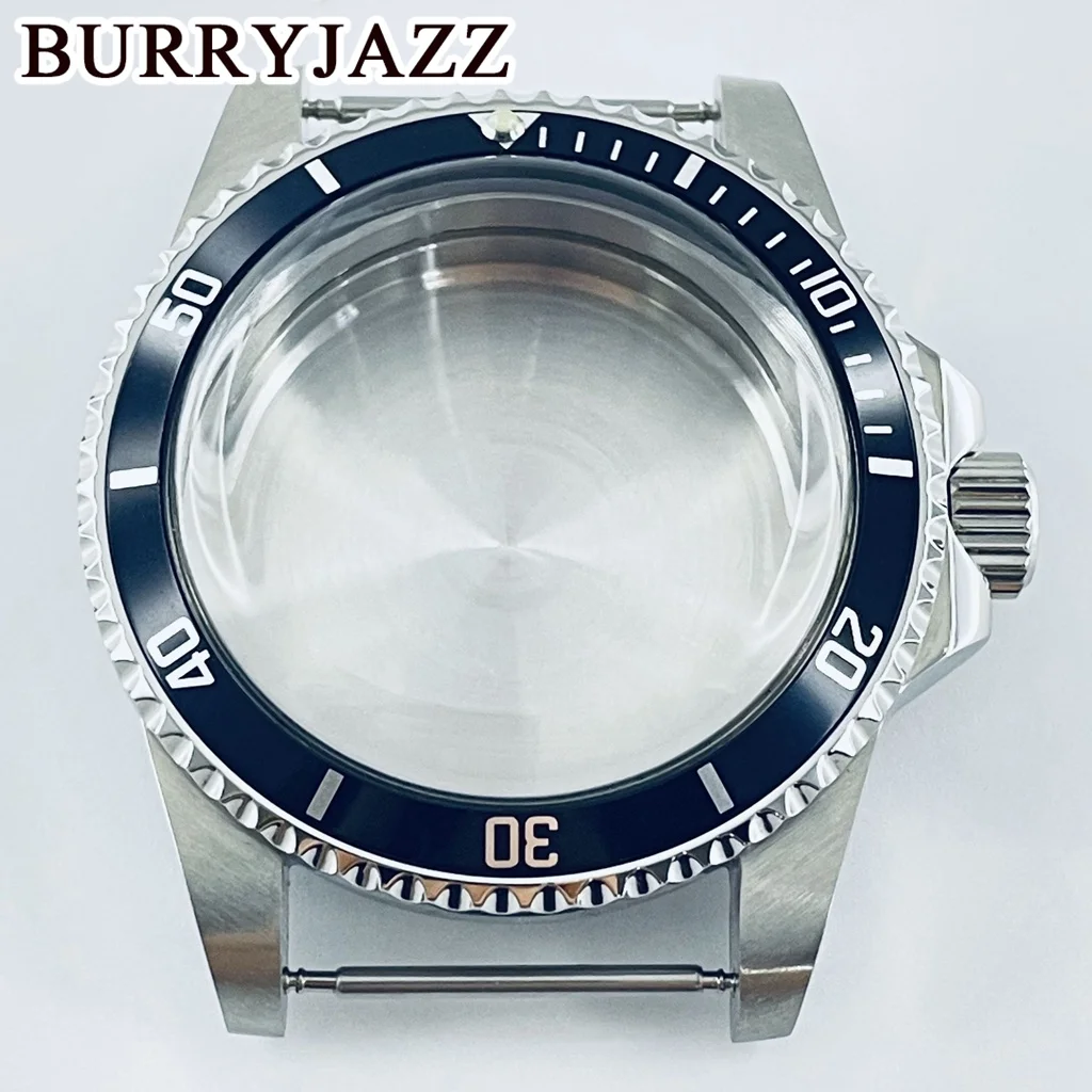 BURRYJAZZ 39.5 مللي متر NH34 NH35 NH36 NH38 NH39 NH70 NH72 ساعة حافظة الفولاذ المقاوم للصدأ ريترو خمر قبة زجاج الأكريليك