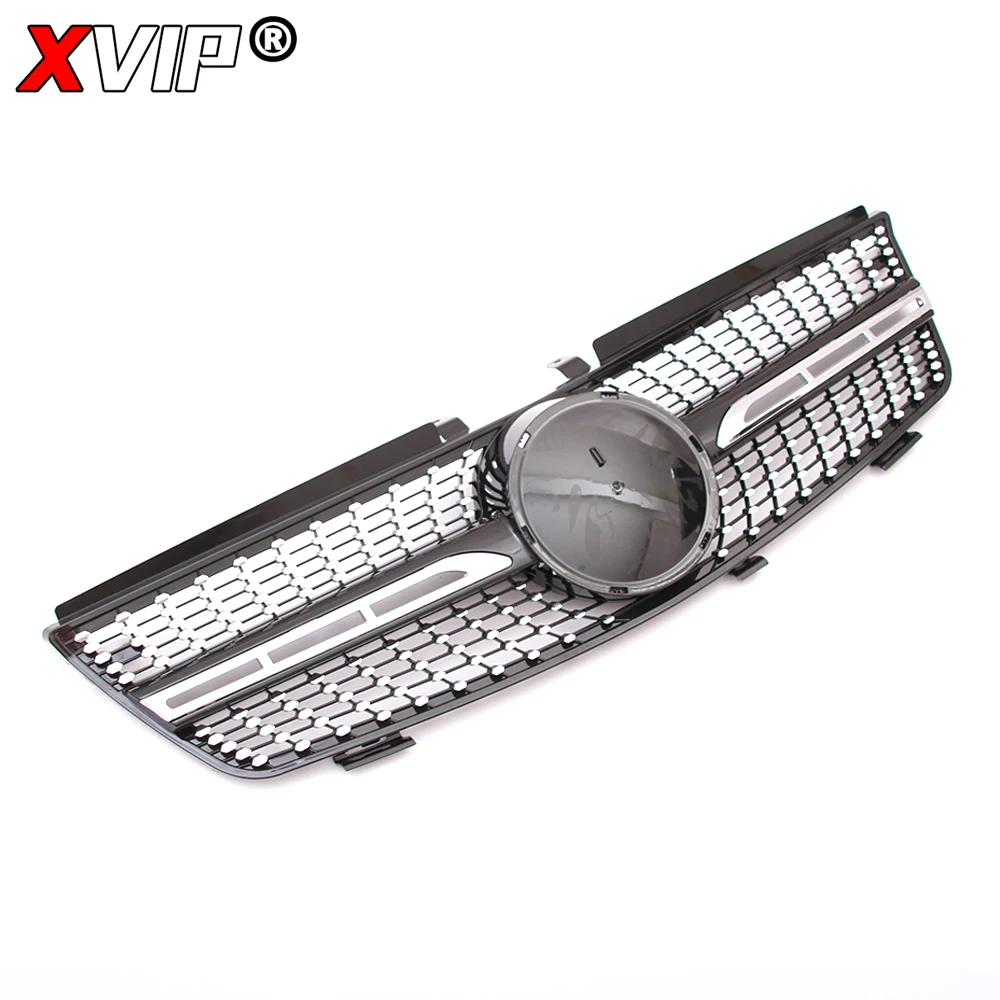 XVIP Chrome Diamonds Style Front Racing Grille For Mercedes Benz ML W164 2005-2008 ML320 ML350 ML500 AMG GTR Style Bumper Grille