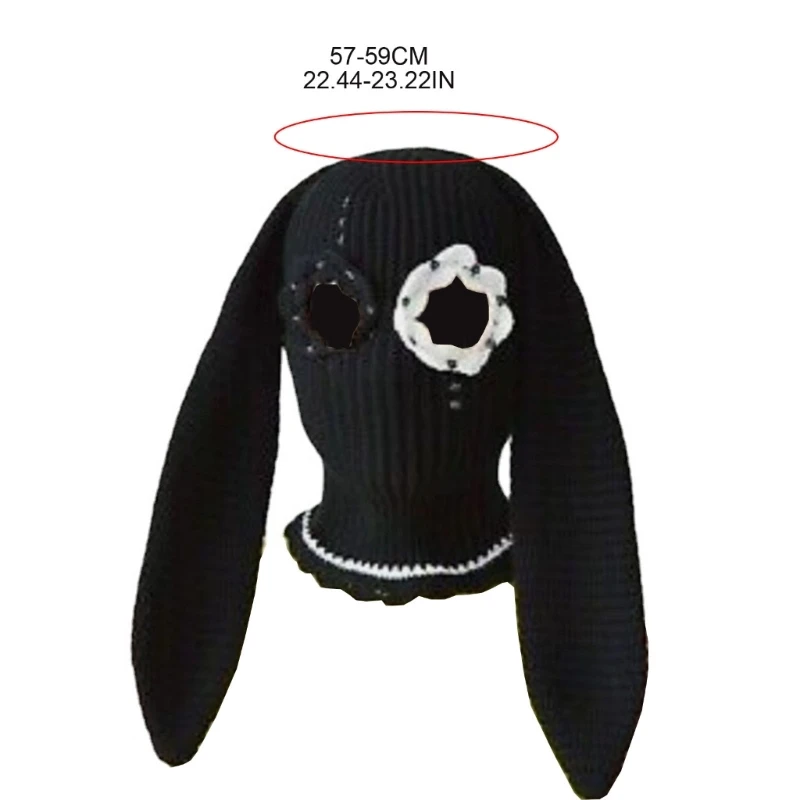 Halloween Balaclavas Long BunnyEar Hat Hat Funny Balaclavas Hat Rabbit Ears Balaclavas Long Ear BunnyBalaclava