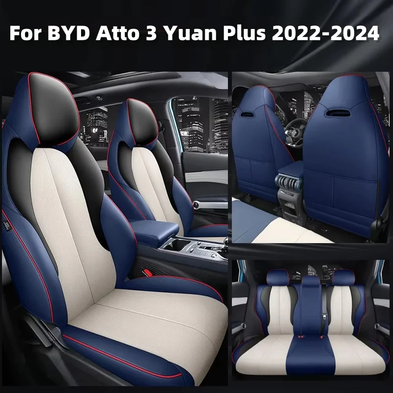 

For BYD ATTO 3 2022 2023 2024 2025 Full Set Seat Covers, Leather Car Seat Cover Seat Cushion Protector Replacement.