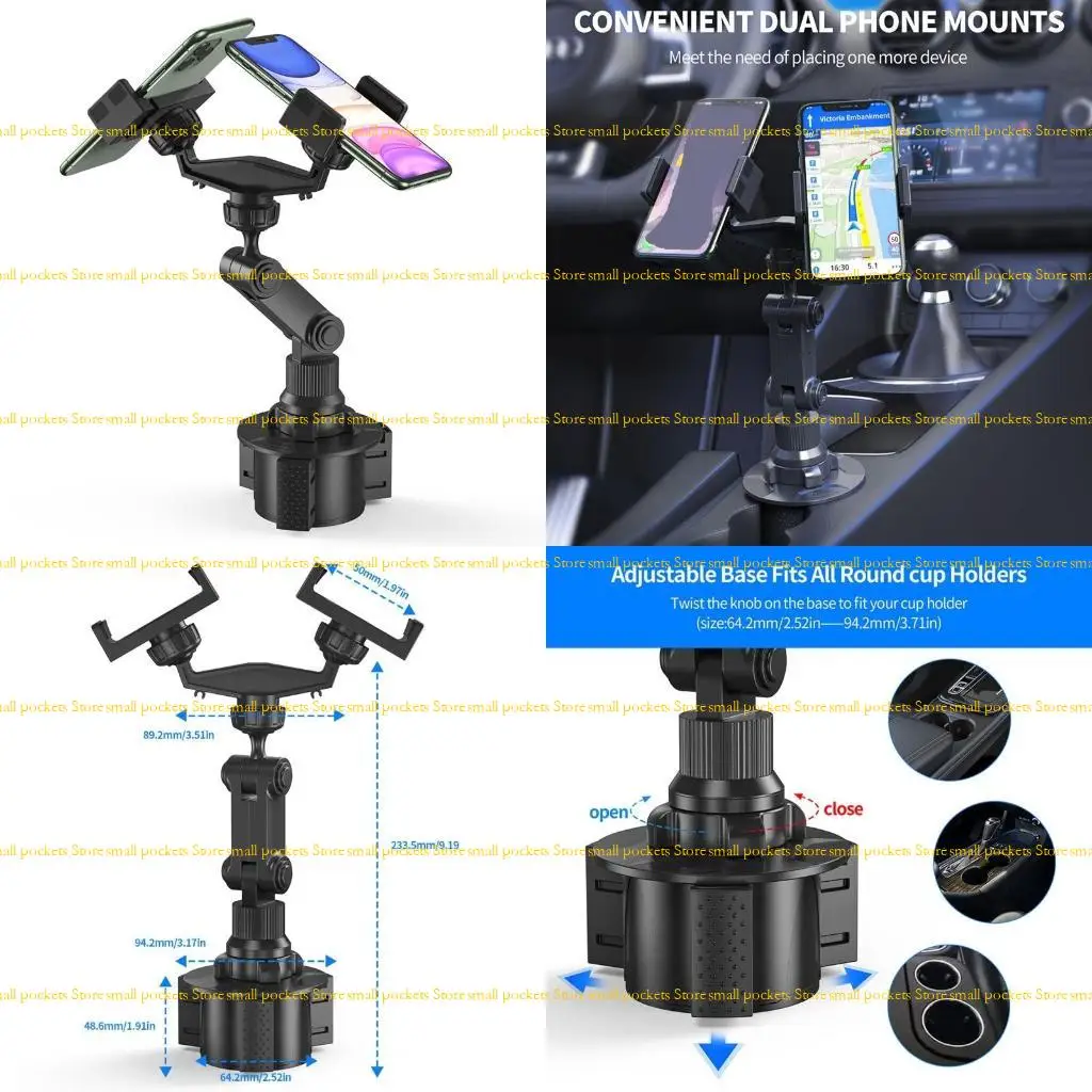 

R1WD двойное автомобильное крепление для телефона на чашке обеспечивает легкое вождение для вас, регулируемое