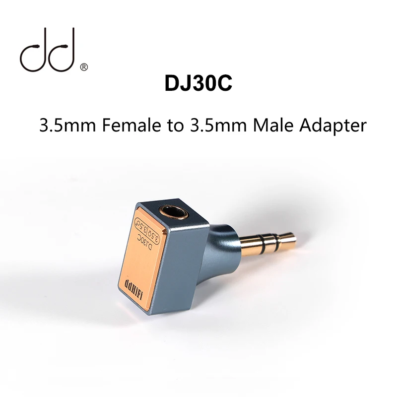 DD ddHiFi DJ30C 3.5mm Female to  Male Adapter with L plug