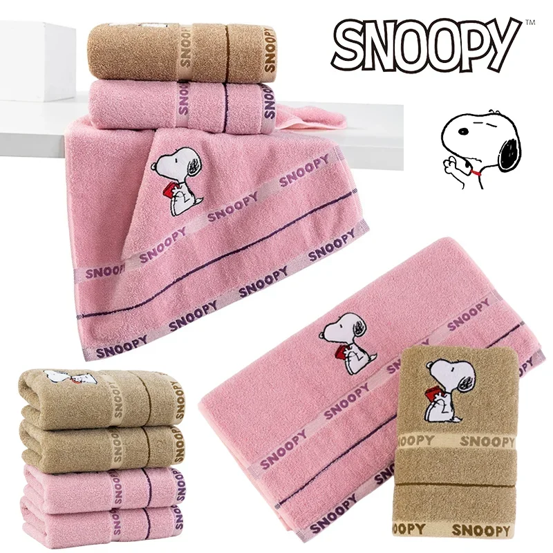 72x34cm Snoopy Thickened cotton Towel Cartoon Children soft affinity face towel Household Absorbent Plush Bath Towel Kid Gift