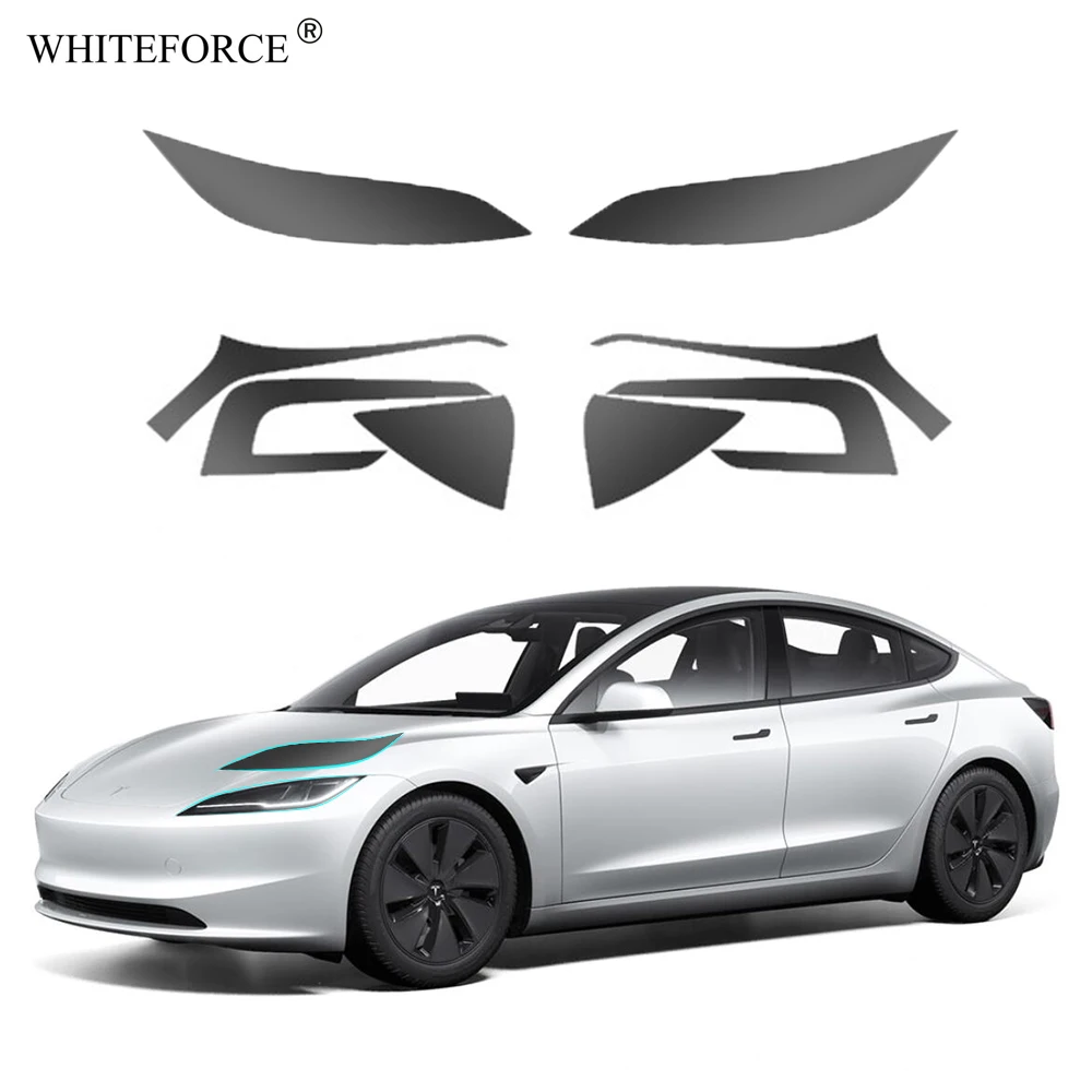 For Tesla Model 3 Highland 2023 2024 Headlight Taillight Protective Film Model 3+ Headlamp Tail Lamp Black Color Changing Films