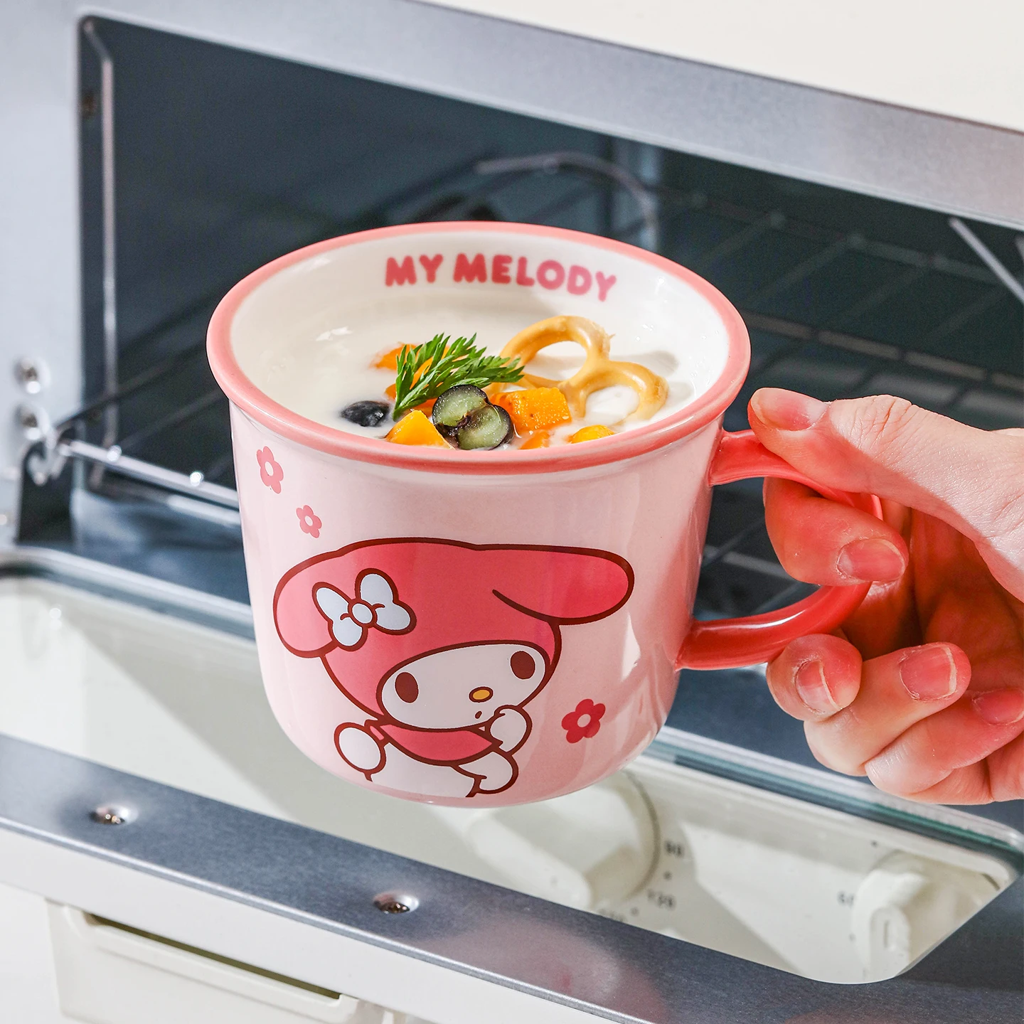 340Ml Cartoon Sanrio Hello Kitty My Melody Cinnamoroll Kuromi Ceramics Mug Pretty milk Cup kitchen supplies Child Birthday Gift