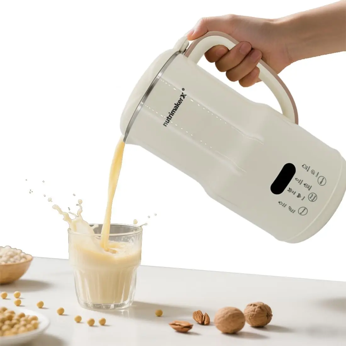 8-in-1 Automatic Nut Milk Maker Blender, 40.6oz for Homemade Almond, Oat, Coconut Milks with Delay Start and Self-Cleaning