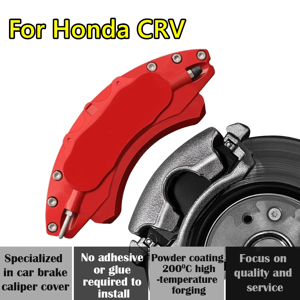 For Honda CRV CR-V Car Brake Caliper Cover Aluminum Alloy Metal Exterior Kit Fit 2.0L 2.4L e:HEV 240TURBO CVT 2004 2015 2023