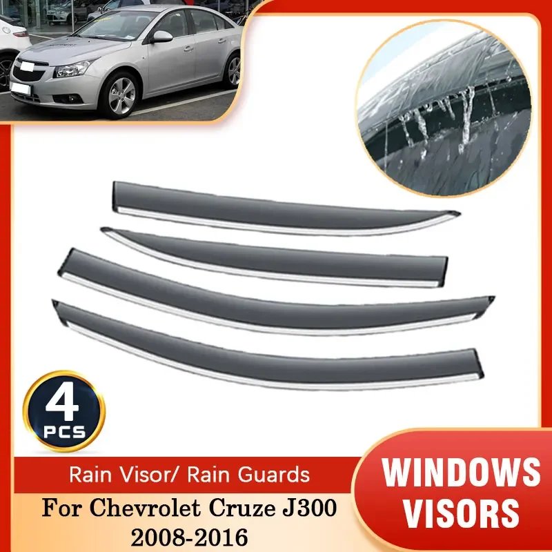 For Chevrolet Cruze J300 2008~2016 Rain Sunshade Auto Window Visor Windshield Deflectors Protective Cover Ventilation Accessory