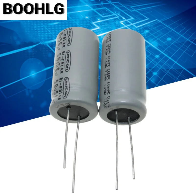 

2PCS Yukang 56uf Mid range Split Frequency Non Polarized Electrolytic Capacitor 50v 56uf 18X35mm