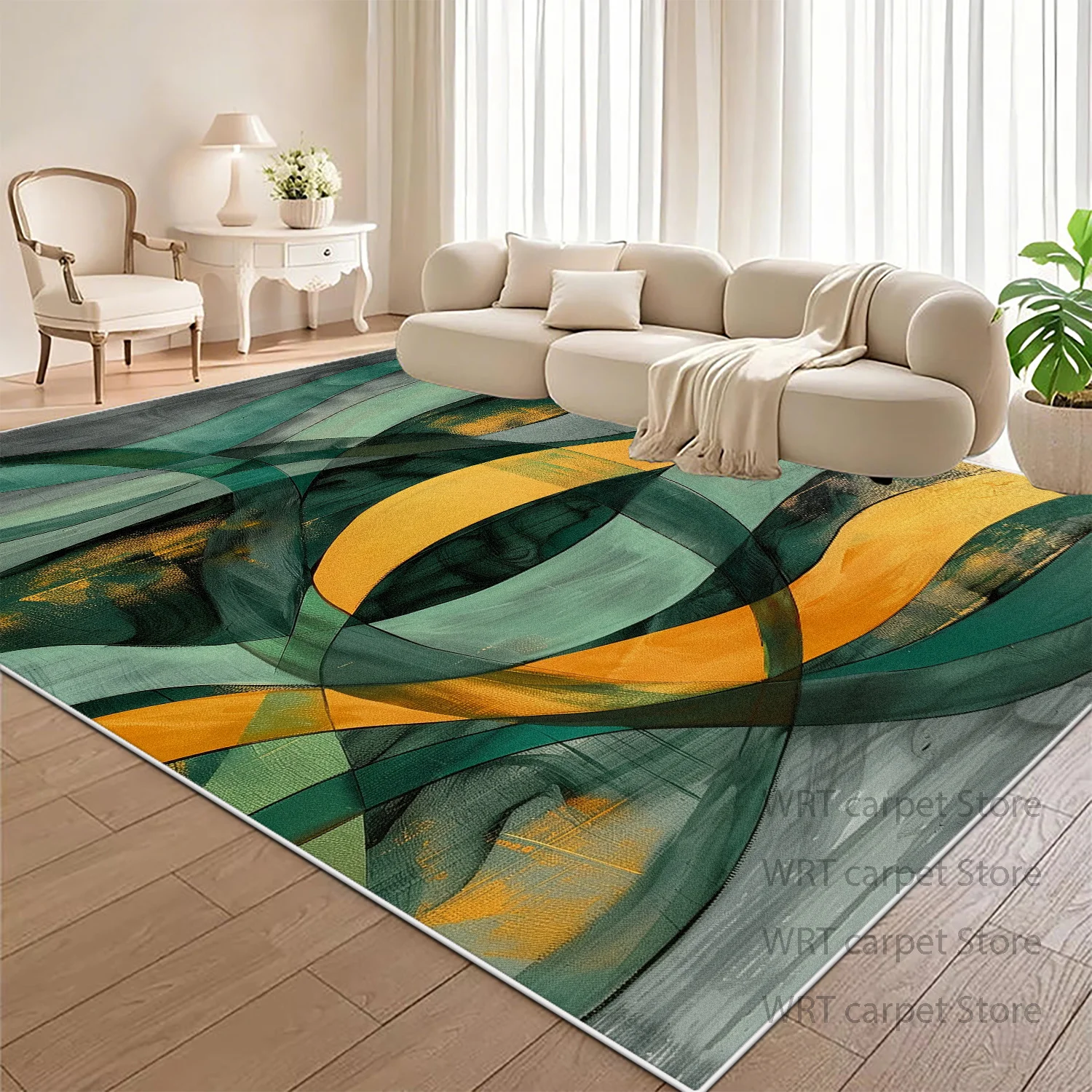 Modern Light Luxury Carpet for Living Room Abstract Decoration Washable Pile Fabric Big Rugs Lounge Sofa Coffee Tables Floor Mat