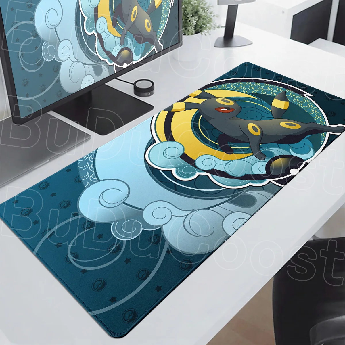 Cute Anime Keyboard Mausepads Computer Office Long Table Mat Cool Pokemon Umbreon Gamer Non-slip Mouse Pad Laptop Cabinet Carpet