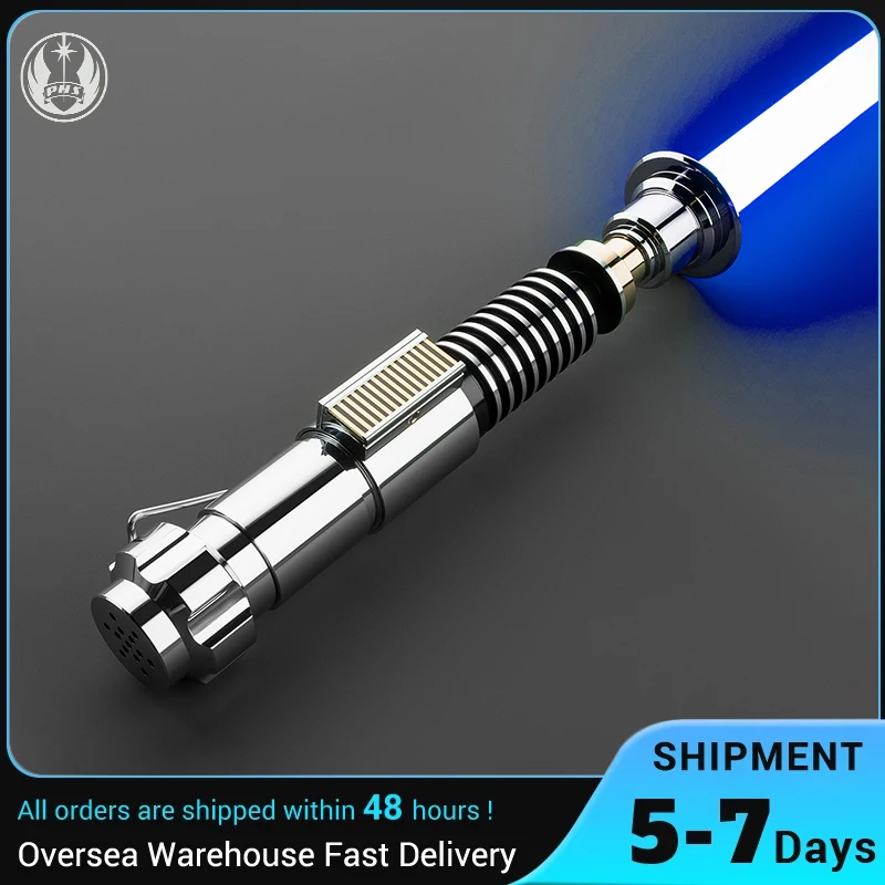 PHS Neopixel Light Saber Metal Hilt Heavy Dueling Smooth Swing Flash On Clash Infinite Color Changing Hitting Sound Effect Rechargeable Adult Collectible Cosplay Hobby Display Prop