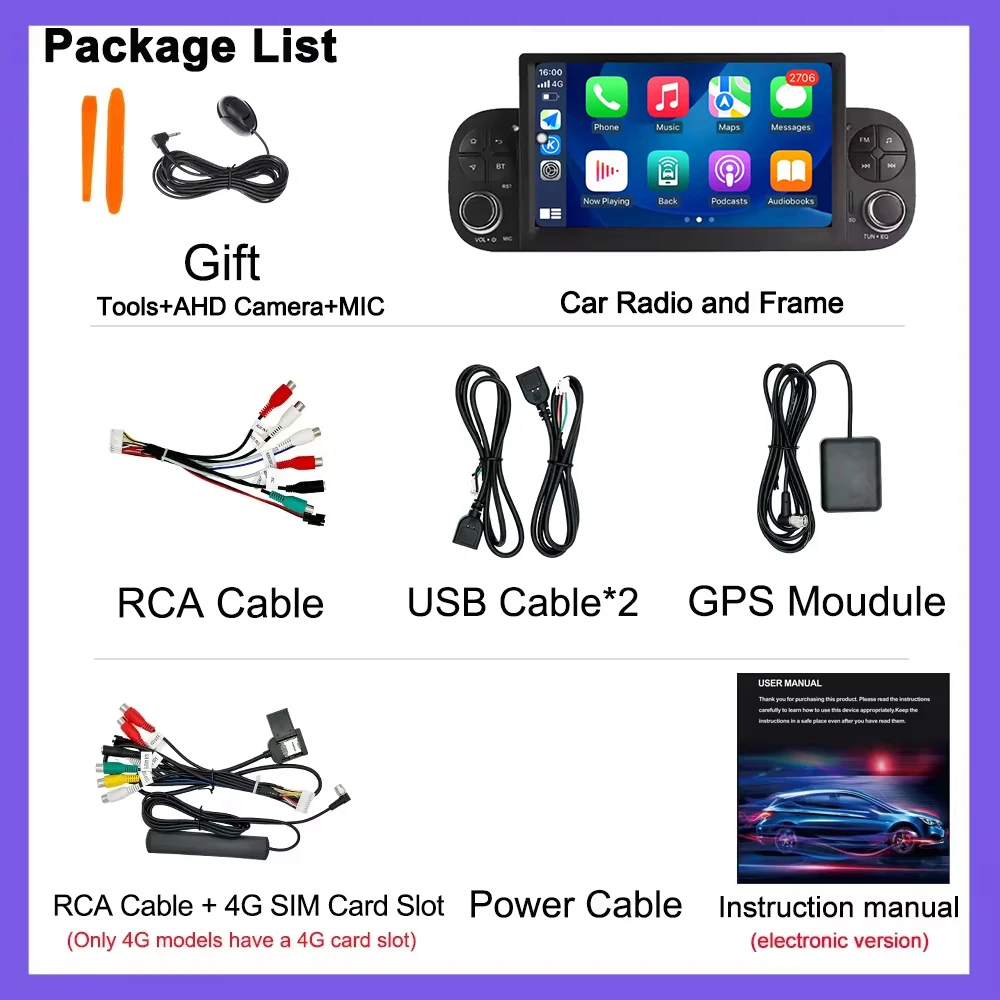 7 "أندرويد 15 لشركة فيات باندا 2013 - 2020 السيارات Carplay راديو السيارة لتحديد المواقع والملاحة الوسائط المتعددة مشغل فيديو BT DSP وحدة الصوت الرأس