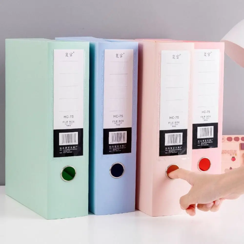 Multifunctional A4 File Organizer Box Thickened Morandi Color Desktop Storage Box Dustproof PP Plastic Document Case Test Paper