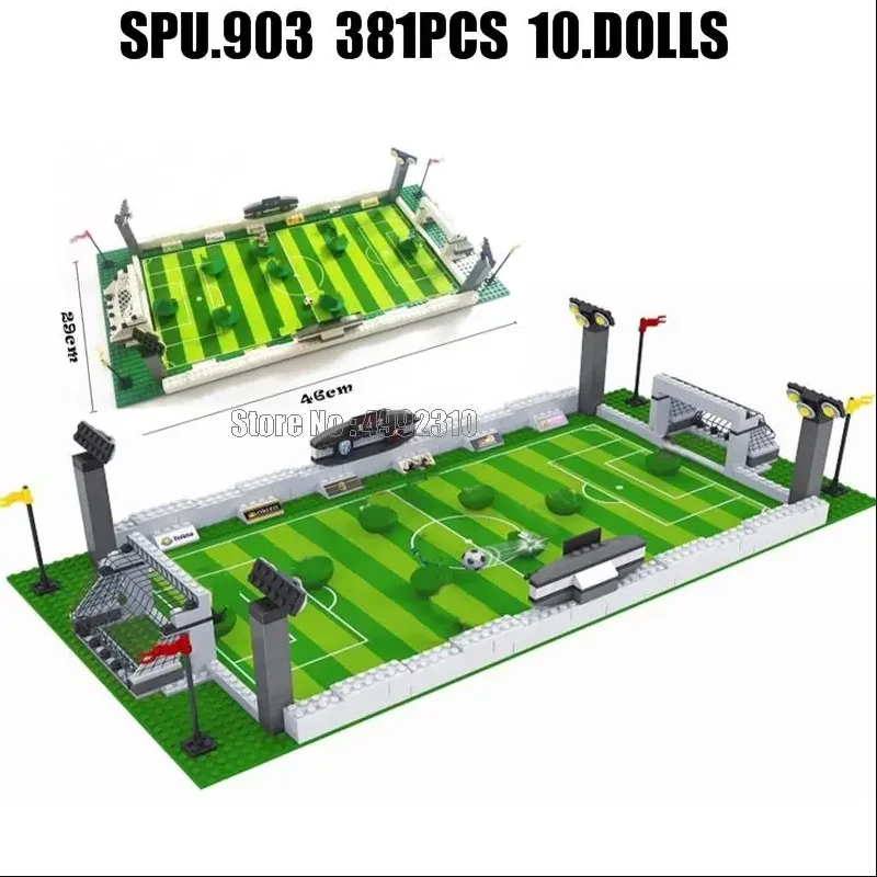 25690 381pcs Boy Sport Football Soccer 10 Dolls Building Block Toy