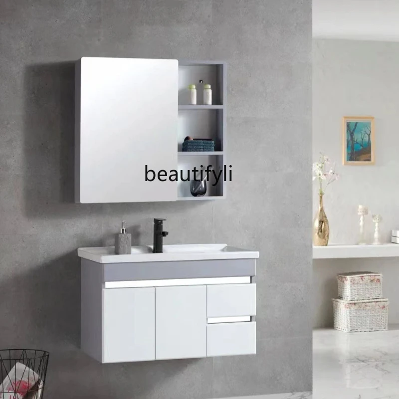 

Bathroom Cabinet Wash and Wash Integrated Ceramic Basin Combination Toilet Vanity Wash Basin Drawer