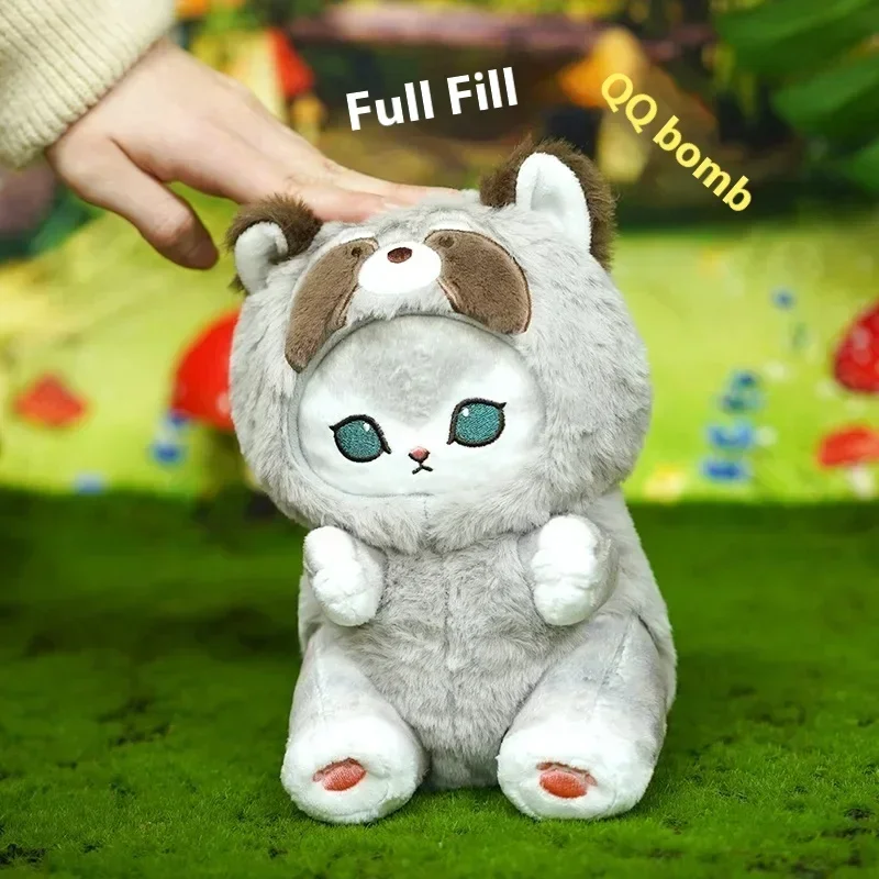 ¡Original Mofusand animales de cola larga serie muñeco de peluche lindo gato tiburón muñeca suave Kawaii peluche juguete para regalo para niños