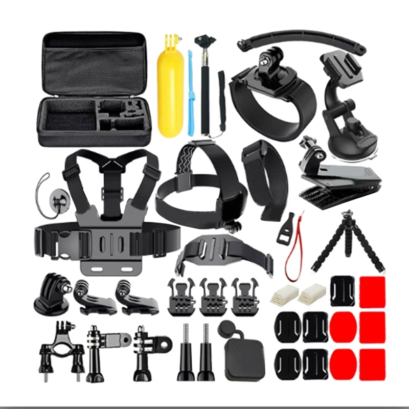 50 In 1 Action Camera Accessory Kit Compatible With Gopro Hero 10 9 8 Max 7 6 5 Black Gopro DJI Action 2 Sport Camera