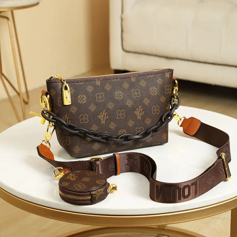 

Designer Inspired Women's Messenger Bag In Genuine Leather Luxury Brand Famous Classic Elegant Crossbody