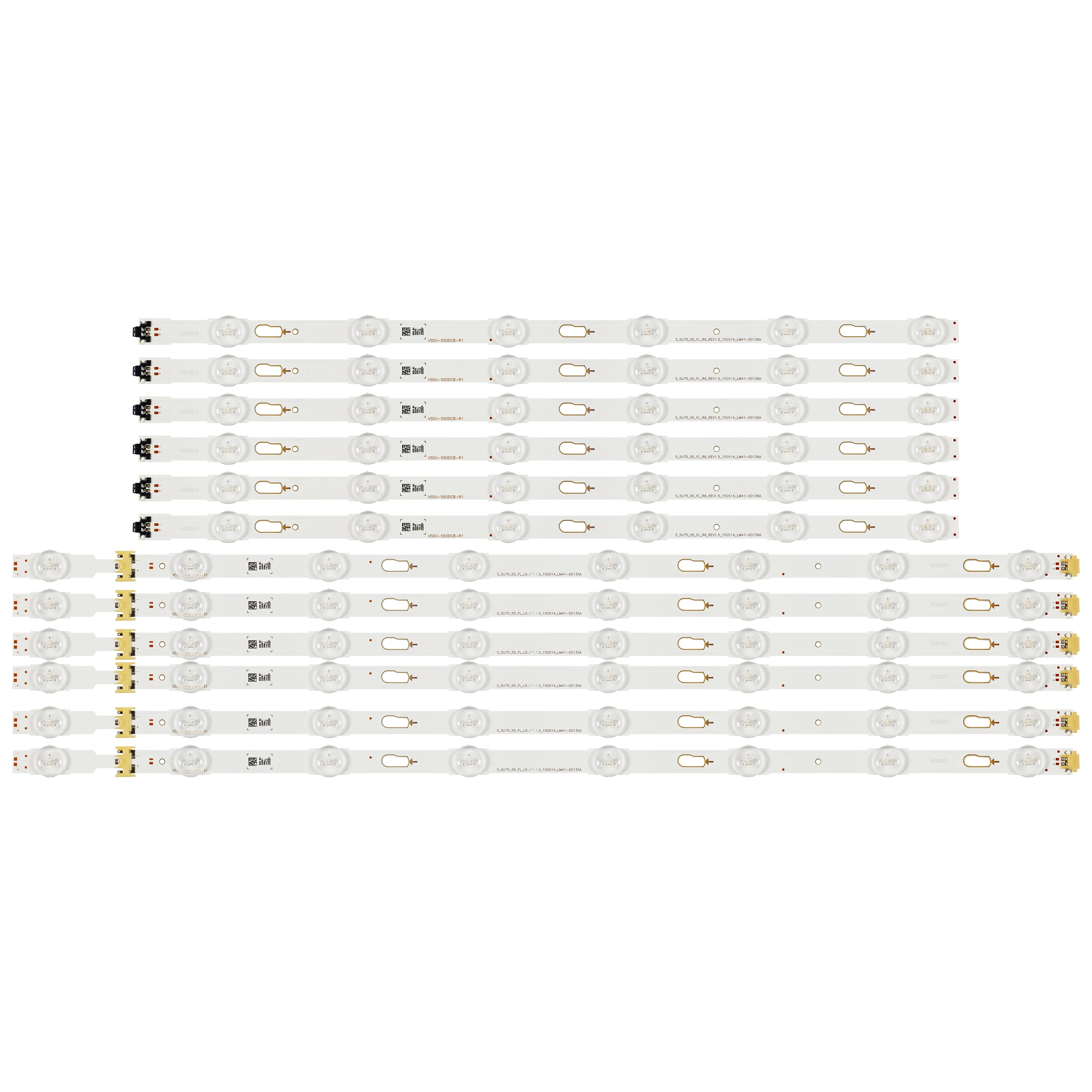 New Kit 12 PCS LED Backlight Strip For UE55MU6120K UE55KU6000K V5DU-550DCA-R1 V5DU-550DCB-R1 BN96-40099A BN96-40100A