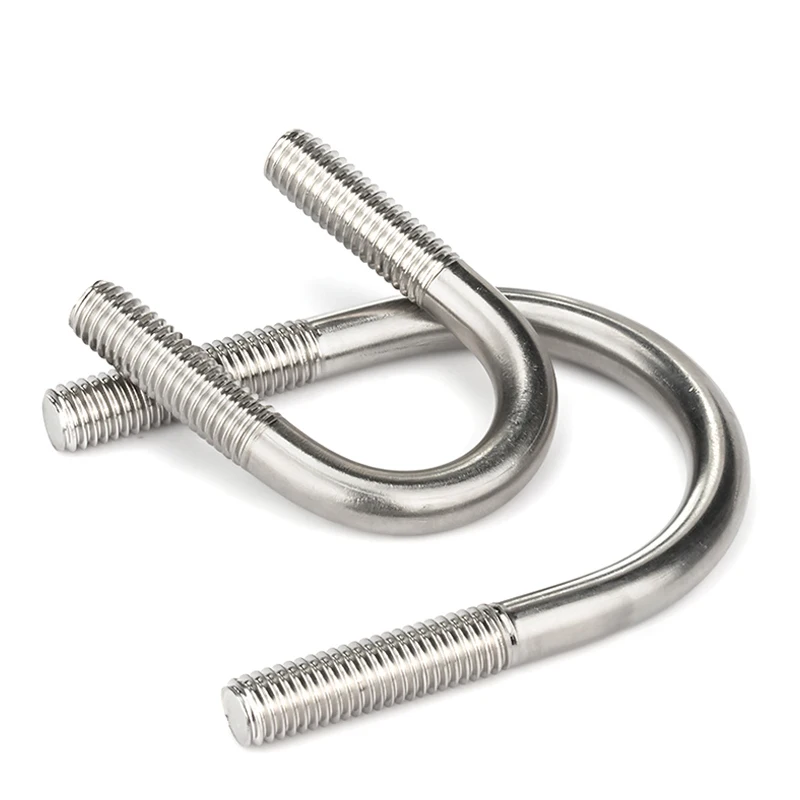 1-3pcs Fixing Buckle Clip Strap M6 M8 M10 M12 304 A2-70 Stainless Steel U Type Shape Hoop Pipe Tube Clasp Clamp Screw Bolt