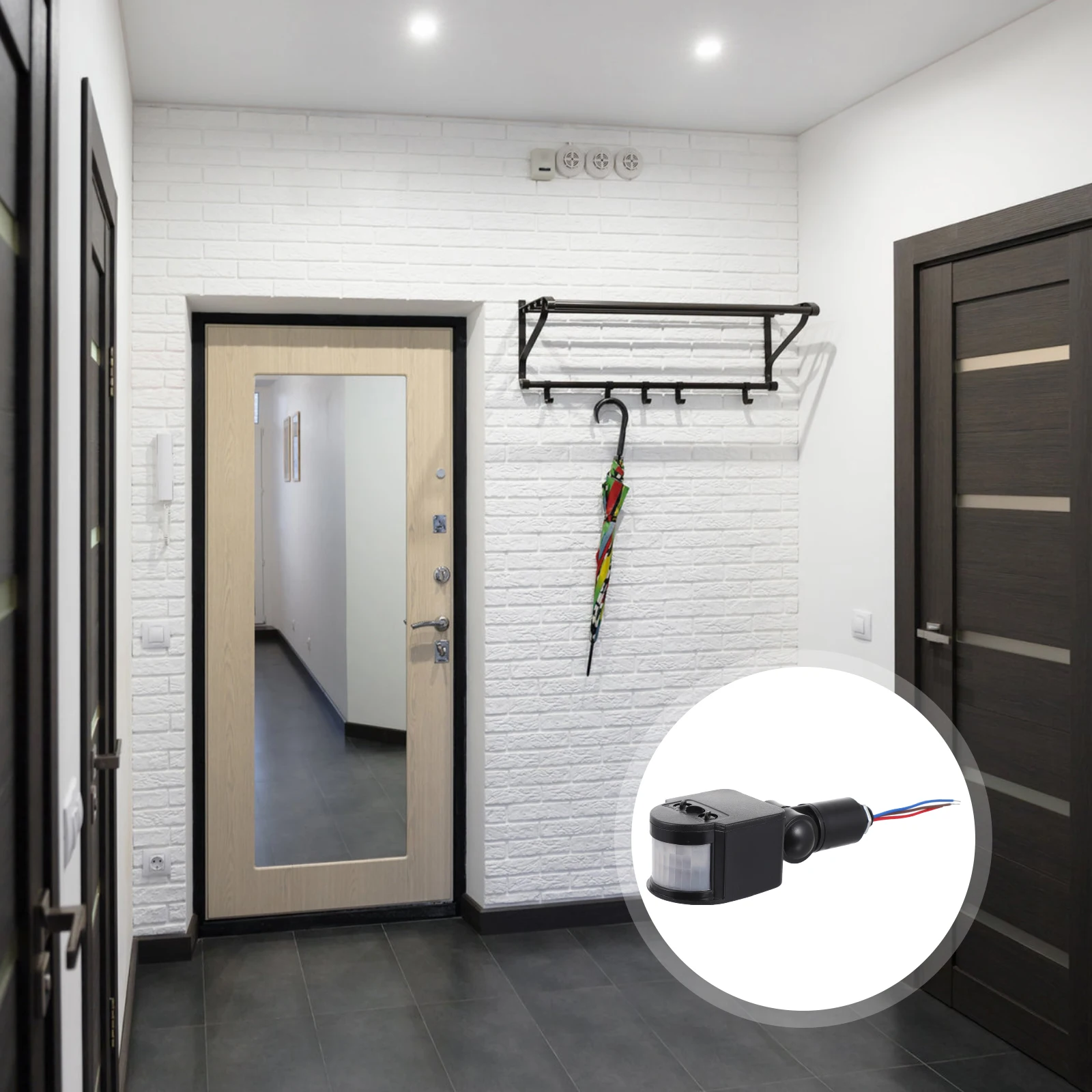 

Motion Sensor Wall Lamp Floodlight Switch Solar LED Infrared Outdoor Security Sensing Automatic