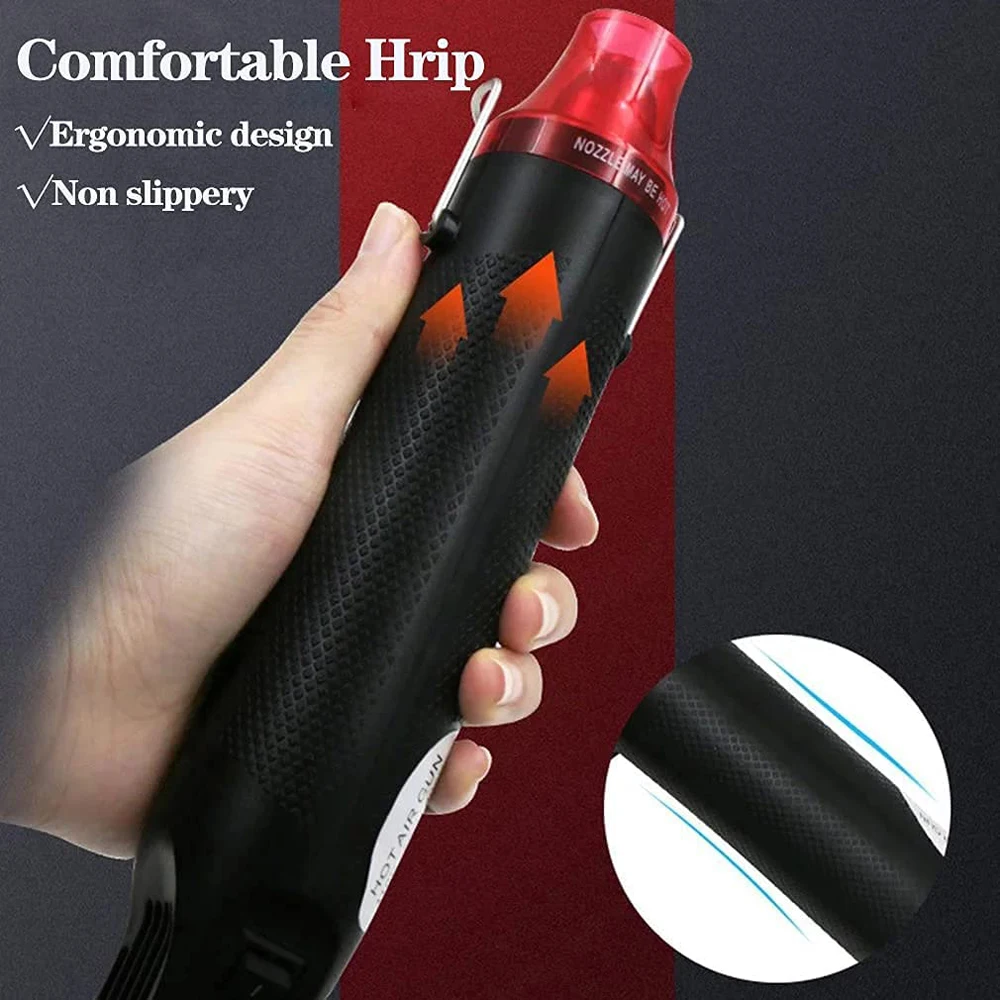 Imagem -04 - Power Mini 220v Elétrica Macia Cerâmica Pistola de ar Quente Ligthpeso Handhold ar Psiquiatra Faça Você Mesmo Gravação Secagem Pintura Faça Você Mesmo Ferramenta Calor 300w