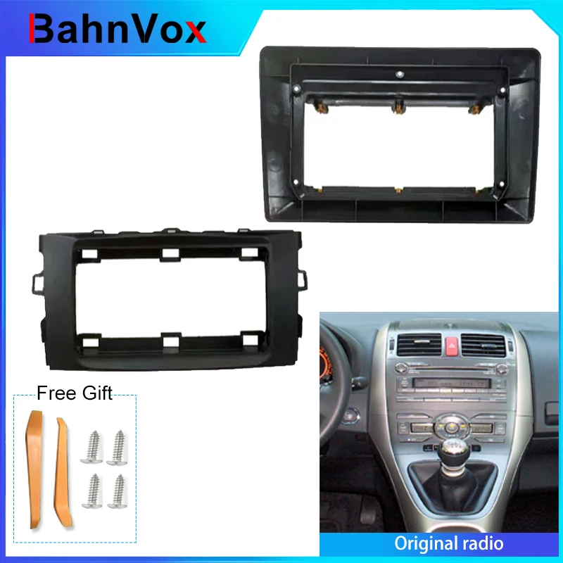 9 inch Android Car Radio frame for  Toyota Auris E150 2006-20112din Stereo GPS Fascia bezel Panel Adapter wire harness9 inch And