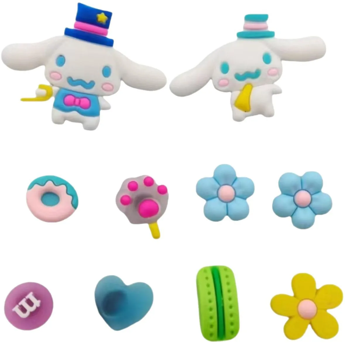 لطيف الكرتون إكسسوارات الأحذية البلاستيكية لينة المطاط حذاء زهرة DIY اكسسوارات الأحذية الملحقات