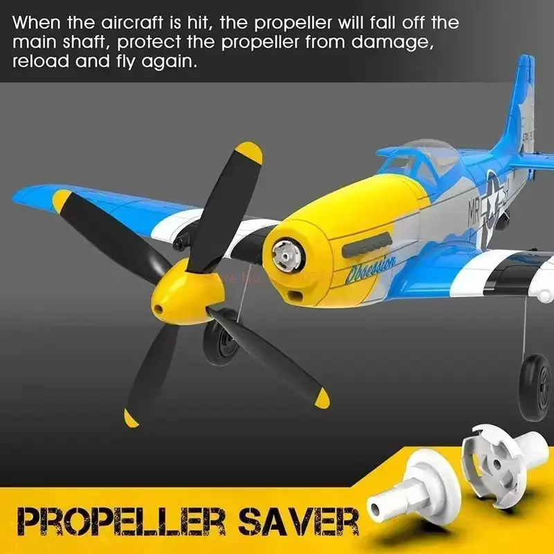 

Remote Control 2.4g Four Channel Aircraft Model P-51d Electric Model Flying Electric Foam Aircraft Model Children' Surprise Gift