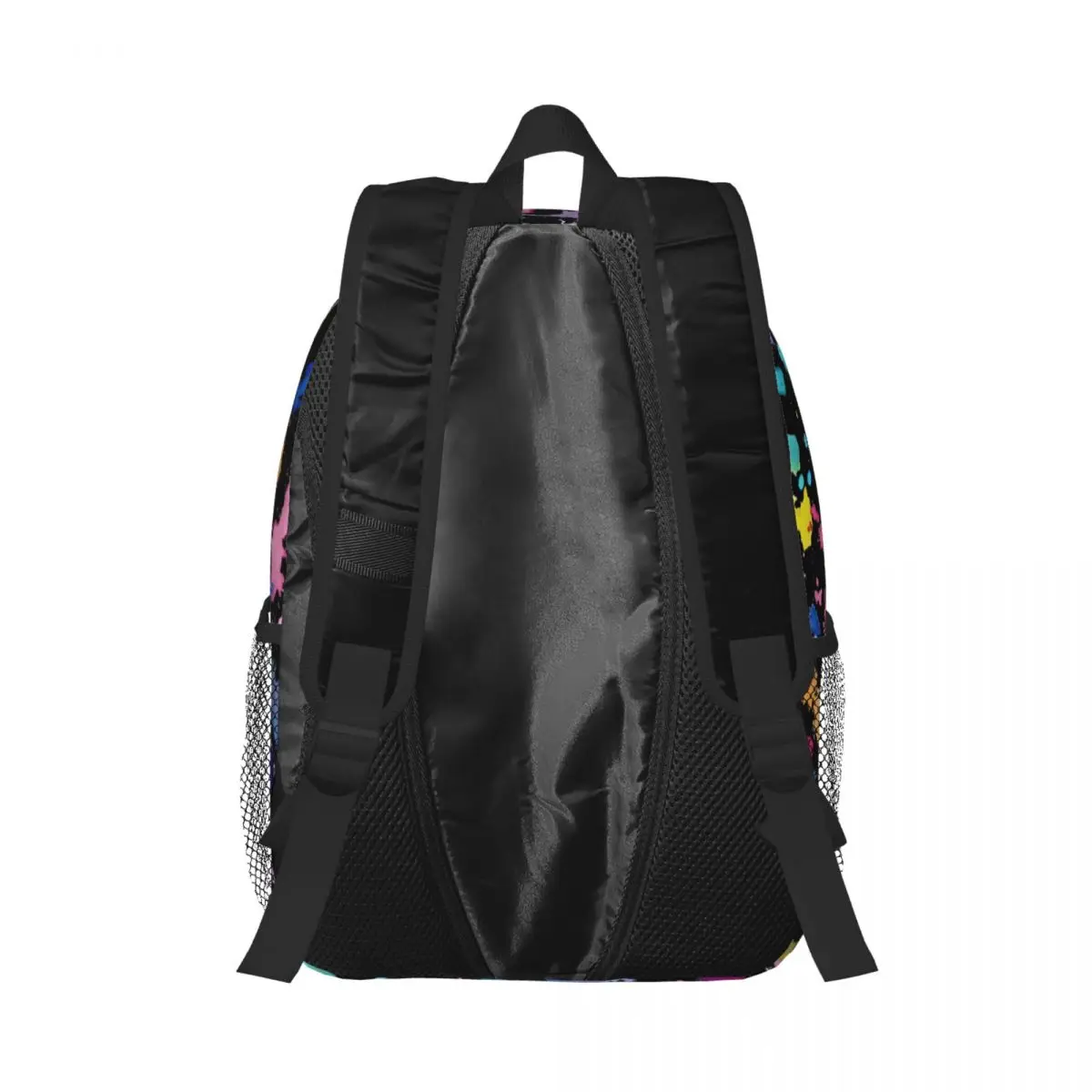 Black Background Paint Splatter New Fashion High Capacity Waterproof College Backpack Trendy Laptop Travel Book Bag 15inch