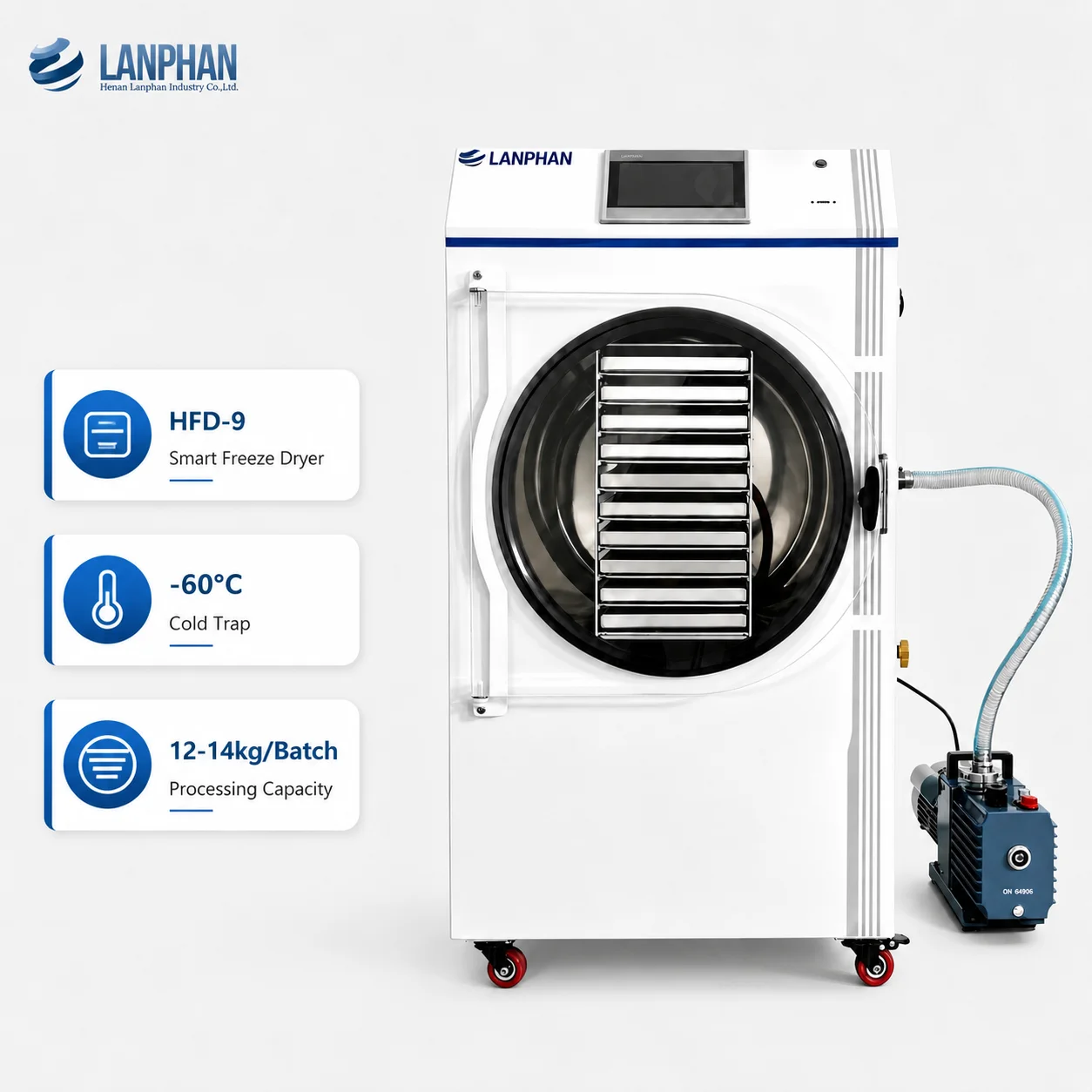 0.9㎡ 10 Trays Home Vacuum Freeze Dryer Food Lyophilizer for Fruit Milk Powder Drying Equipment