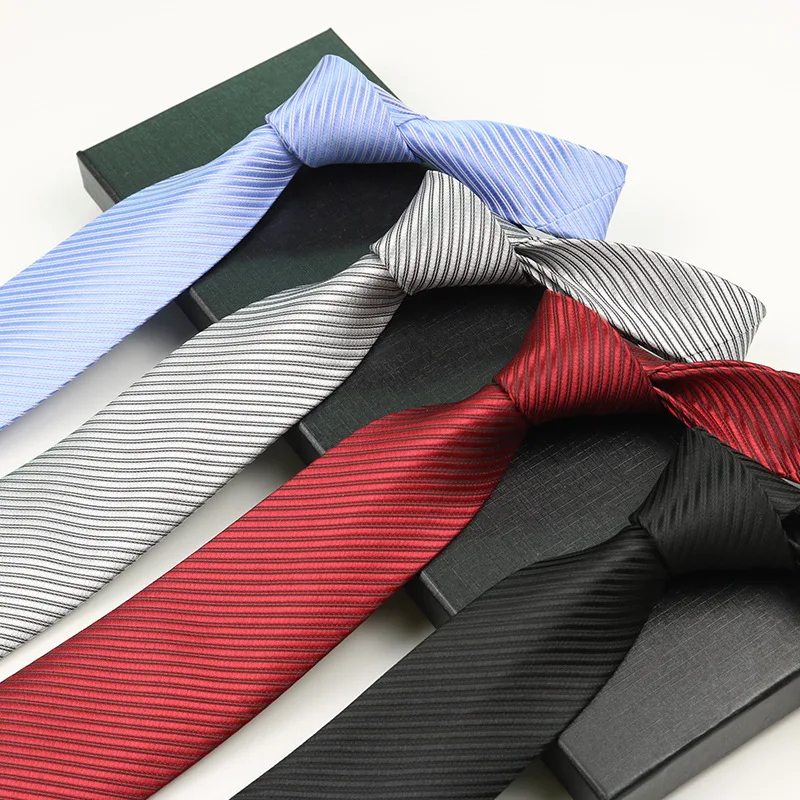 

Tie men's stock 8cm solid black, blue, red, gray, business, work, professional groom, security tie