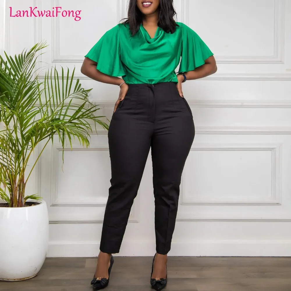 2024 New Autumn Fashion Pants Women's Office Women's Solid Color Zipper Slim Fit High Waist Pants Women's