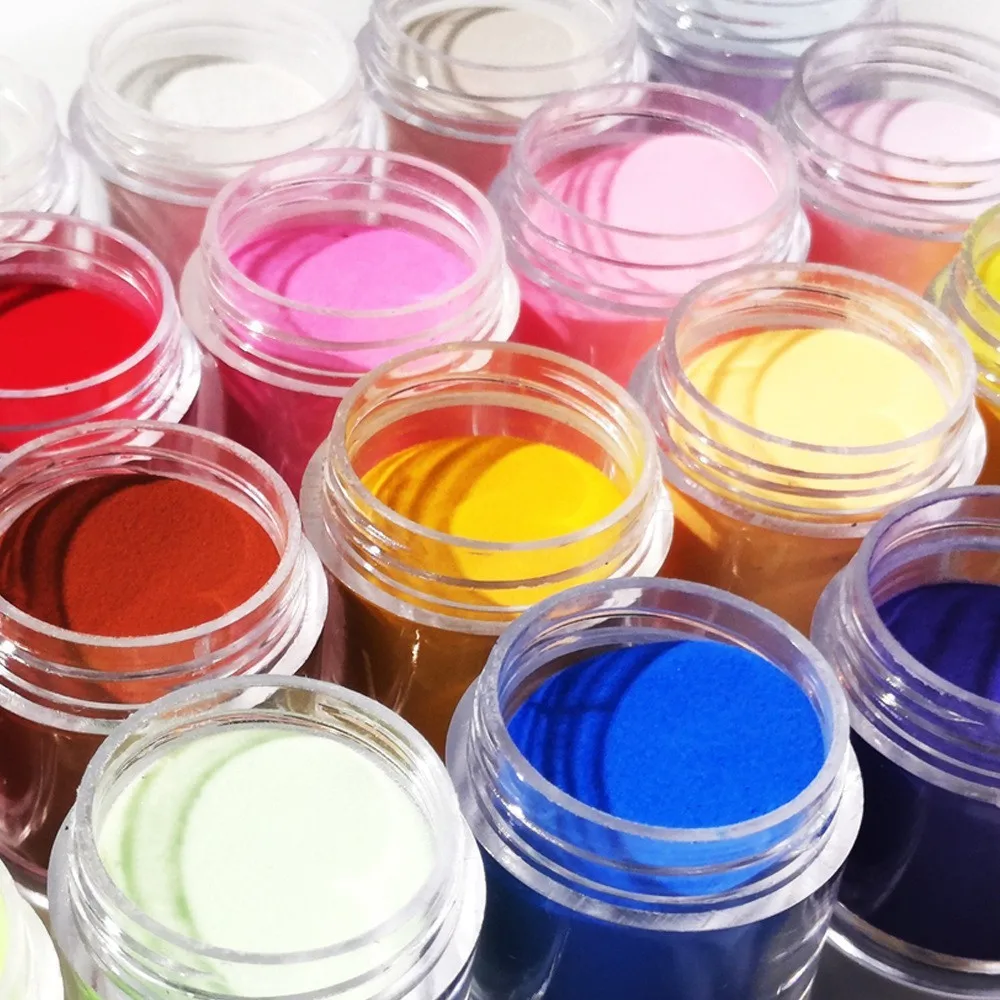 24 Color Nail Art Crystal Powder Set with Carved Pollen Professional Nail Art Powder Kit High Quality Nail Crystal Powder Set