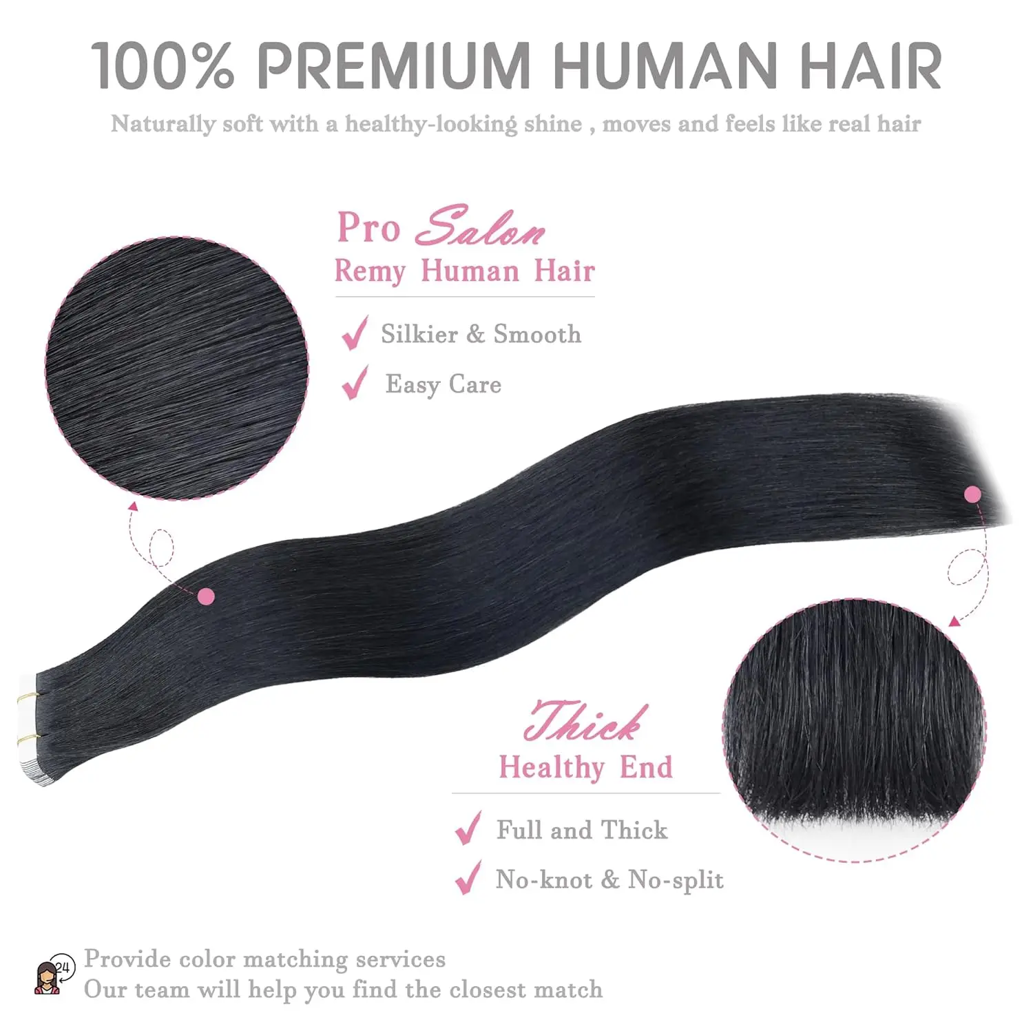 

Tape in Hair Extensions 100% Human Hair Dark Brown Color 40g 20 pcs Tape in Extensions for Women (#2-20 inch)