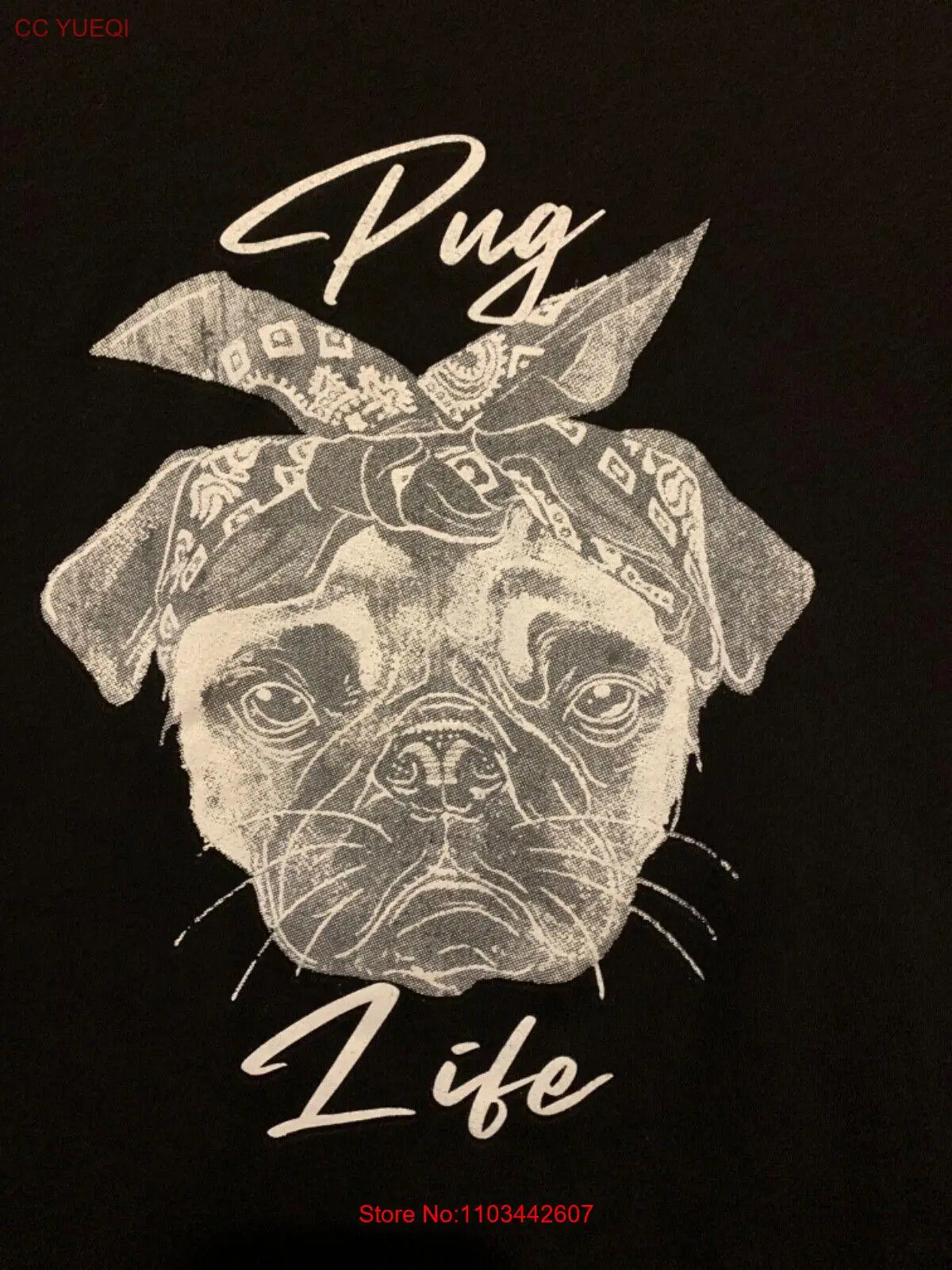 Мужская хипстерская футболка большого размера с рисунком Мопса