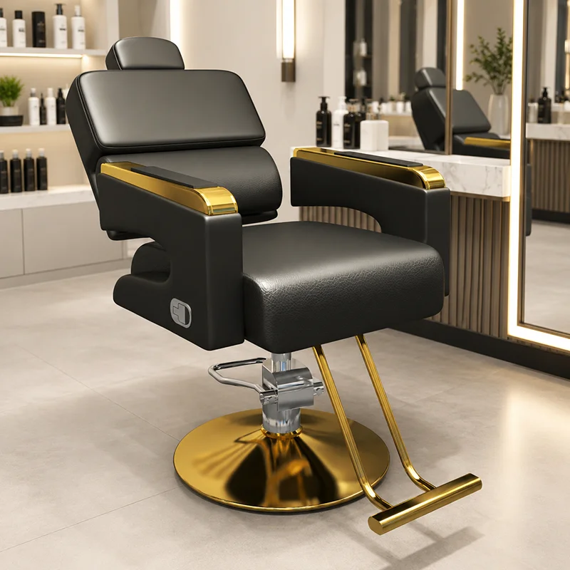 Unique Design Barber Chairs Premium Creative Nordic Minimalist Salon Chairs Space Saving Modern Friseurstuhl Salon Furniture