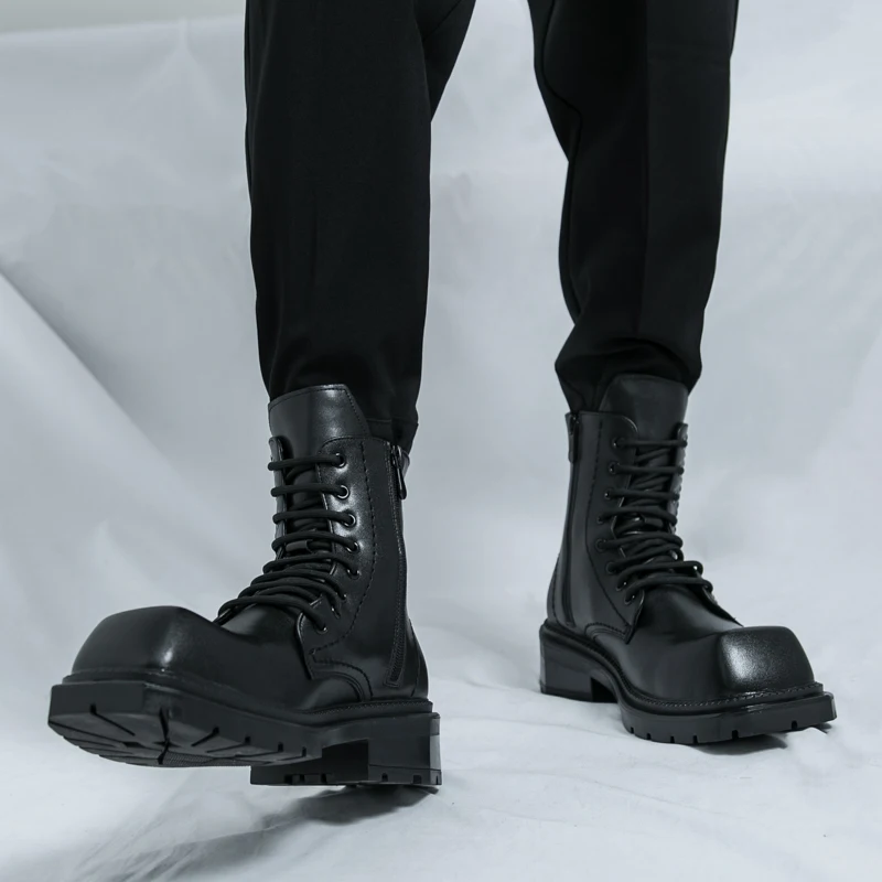 

2025 Autumn New Cross border Leather Shoes for Men's Casual One Step Stepping British Business Formal Large Size Set Leather Sho