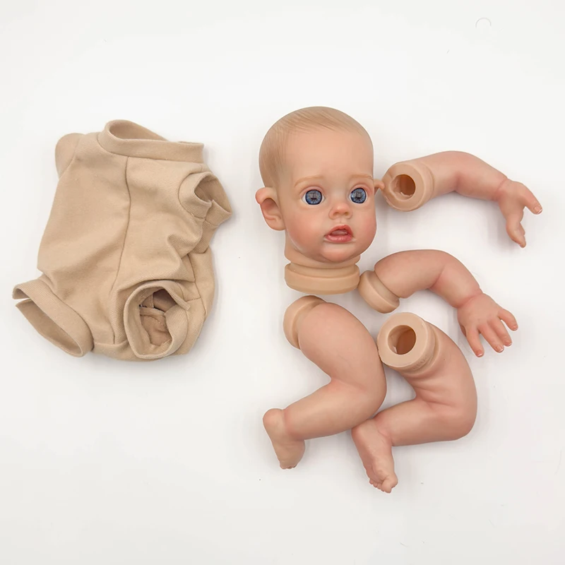 NPK 10''High Quality Handmade Collectible Art Unfinished Doll Parts FLO Fairy Elf  Painted Kits Newborn Visible Veins Baby