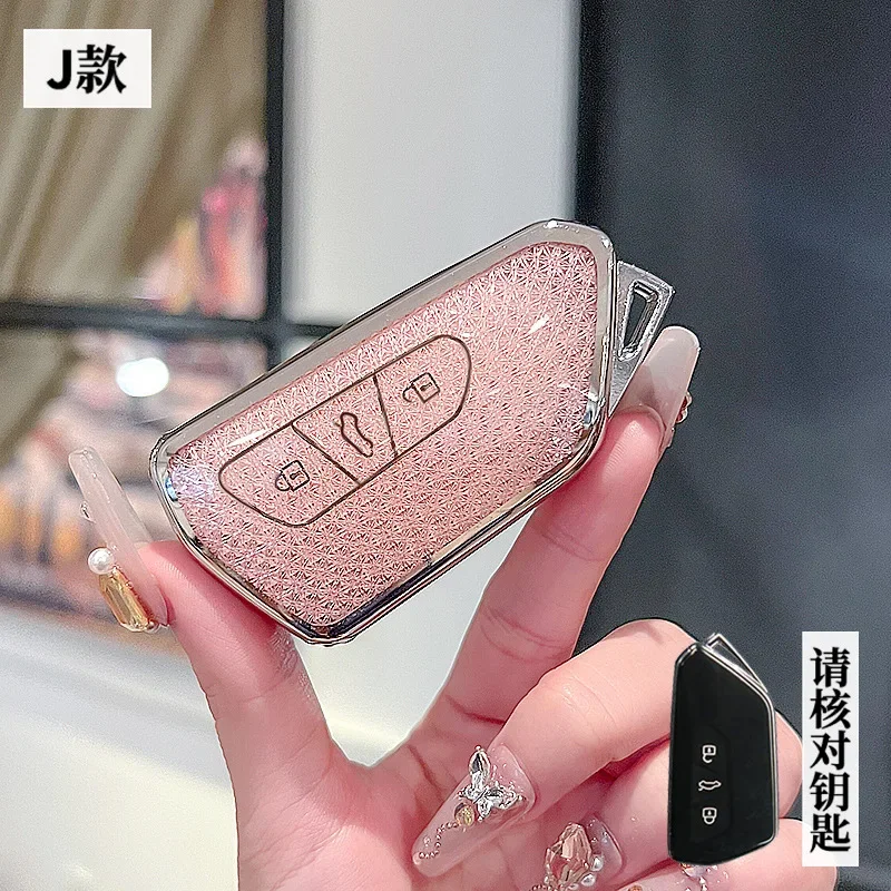 Fashion TPU Car Key Case for VW Volkseagen Golf 8 MK8 ID.3 ID.4 Cupra Skoda Octavia A8 SEAT Leon MK4 2020 2021 Formentor Tarraco